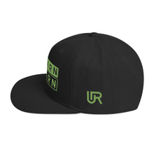 Load image into Gallery viewer, Classic Logo + UR Side Green Embroidered Snapback
