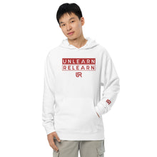 Load image into Gallery viewer, Embroidered Red Edition Wrist Emblem White Comfort Hoodie
